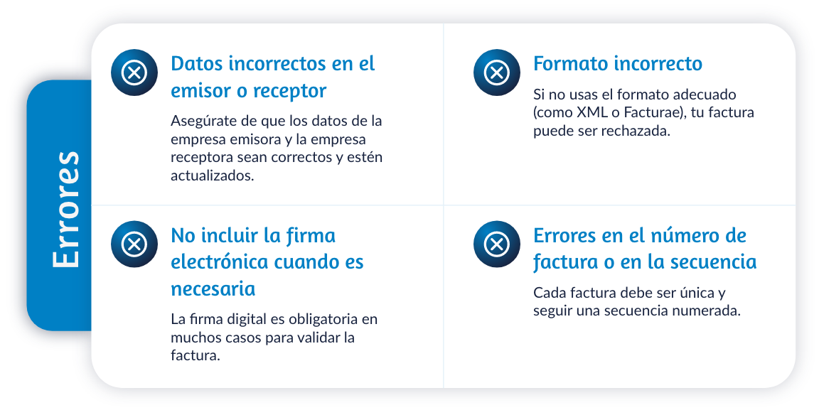 errores factura electronica